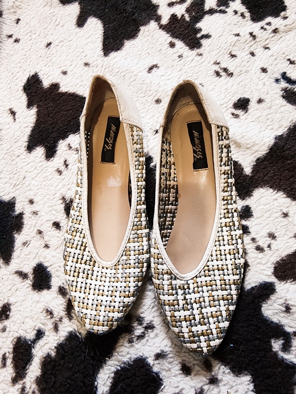 "MIMOSAS " WOMEN'S 80'S/90'S FLATS - CREAM/WHITE